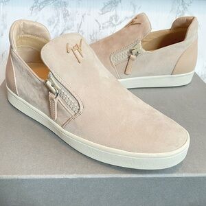 Giuseppe Zanotti Suede Double Zip Low Top Sneakers breck